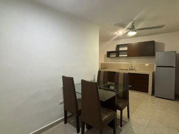 Departamento en renta amueblado  en Mérida; a unas cuadras del IMSS-T1.