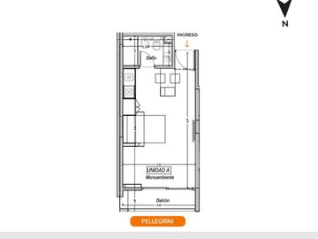 MONOAMBIENTE  VENTA PISCINA ECHESORTU ROSARIO