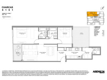 Venta Departamento  3 Amb con dependencia y patio en Palermo Hollywood Amenities