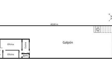 Galpón sobre lote de 10x40