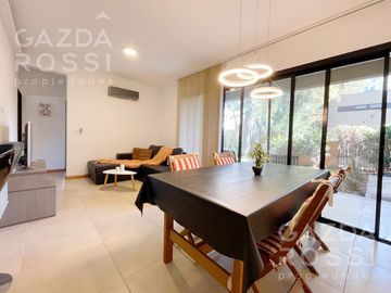VENTA  con renta - Departamento 3 amb con jardín en  Espacio las cavas, Canning