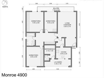 Venta Departamento 4amb contrafrente luminoso en Villa Urquiza.