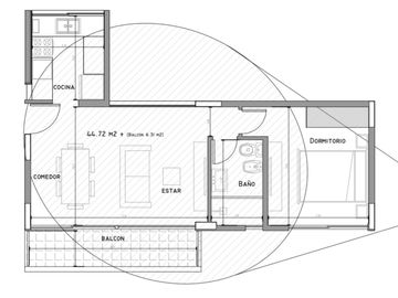 Departamento en venta  de un dormitorio en  construcción La Plata centro Calle 42 y 17