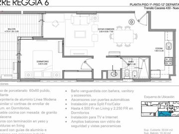 Departamento de categoria 1 dormitorio me medio con Balcón y amenities  a estrenar en Nueva Córdoba