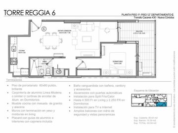 Departamento de categoria 1 dormitorio me medio con Balcón y amenities  a estrenar en Nueva Córdoba
