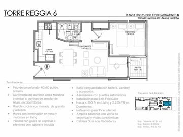 Departamento de categoria 1 dormitorio me medio con Balcón y amenities  a estrenar en Nueva Córdoba