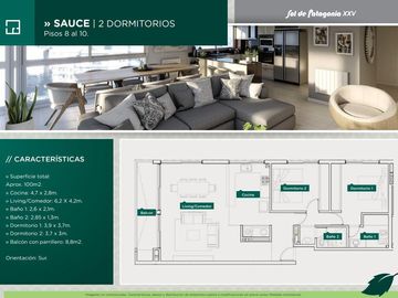 Departamento 2 dormitorios con cochera y amenities en  Montevideo 2700