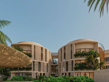 Departamentos de 1 rec 1er Nivel en preventa en Chicxulub puerto, Yucatan.