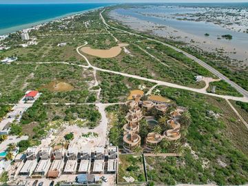 Departamentos de 1 rec 1er Nivel en preventa en Chicxulub puerto, Yucatan.