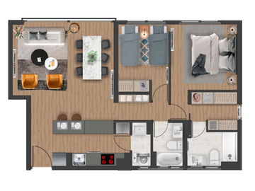 Departamento en Venta en C64866 - Venta Departamento NUEVO sin COMISION - Providencia Mayflower - 2D2B