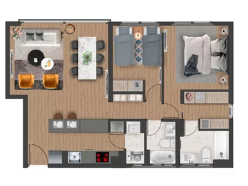 Departamento en Venta en C64867 - Venta Departamento NUEVO sin COMISION - Providencia Mayflower - 2D2B