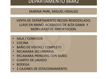 marina park all inclusive Departamento en venta en Tacuba