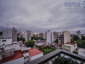 Departamento 2 ambientes muy luminoso al contrafrente con vista abierta.