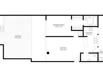 Departamento tipo Casa en  Venta 2 Amb con Jardin-Parrilla-1 Cochera-Colegiales