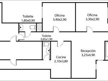 VENTA PISO-OFICINA 8 AMB URUGUAY Y CBA APTO CREDIT
