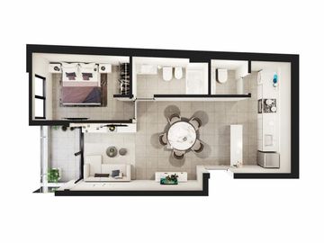 Venta Departamento un dormitorio-2 baños  -Desde 59000 usd- Microcentro