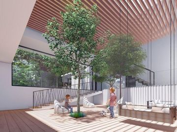 Valle Escondido, moderna casa en construcción.