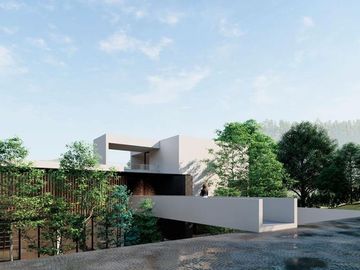 Valle Escondido, moderna casa en construcción.