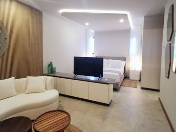 ENTREGA INMEDIATA, DEPARTAMENTO TIPO LOFT EN PLAYA DEL CARMEN, ROOFTOP/GYM/RESTAURANTE