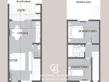 VENTA departamento/ph, 2 dormitorios con cochera, Dina Huapi
