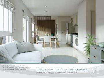 Departamento 2 ambientes con terraza 10° A, Moreno 4725- Caseros