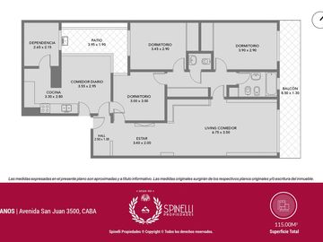 4AMB   DEP · 115m² · bcón fte! patio! av san juan y av boedo! edif categ! único! impec!