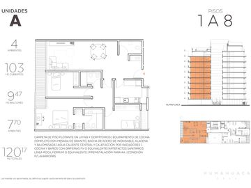 Departamento 4 ambientes en Almagro