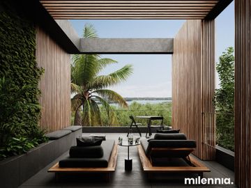 NORDELTA - Milennia - Departamento  de 2 ambientes en venta con jardín
