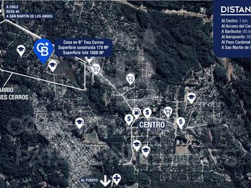 VENTA Casa Ph 5 amb 170 m2  lote 1000 m2 Rio Minero y Rio Malleo Bº Tres Cerros Villa la Angostura