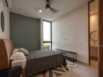 Departamento de 2 recámaras con amenidades en venta en Temozón Norte, Mérida