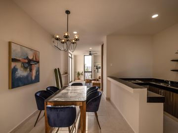 Departamento de 2 recámaras con amenidades en venta en Temozón Norte, Mérida