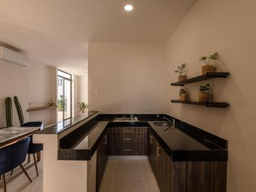 Departamento de 2 recámaras con amenidades en venta en Temozón Norte, Mérida