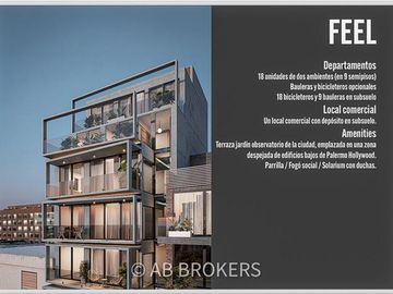 2 ambientes en Palermo Hollywood a estrenar