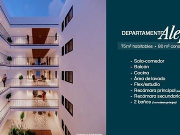 Departamento en  pre venta en Col Anzures, 2 recamaras en Puebla.