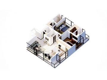 Bellavista, Departamento en Venta, 111m2, 2 Habitaciones