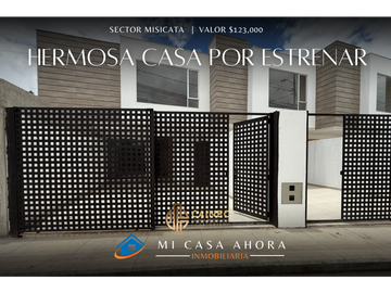 AMPLIA CASA POR ESTRENAR EN VENTA EN EL SECTOR DE MISICATA