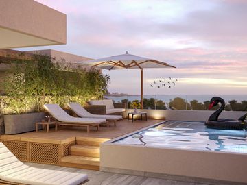 Departamento en  VENTA EN PLAYA DEL CARMEN 2 RECAMARAS CON ROOFTOP VISTA AL MAR