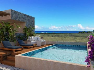 Departamento en  VENTA EN PLAYA DEL CARMEN 2 RECAMARAS CON ROOFTOP VISTA AL MAR