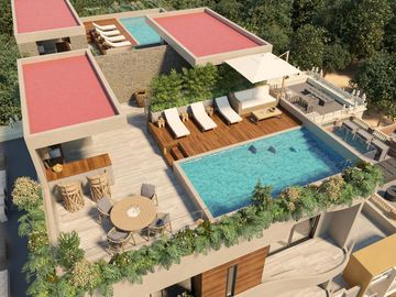Departamento en  VENTA EN PLAYA DEL CARMEN 2 RECAMARAS CON ROOFTOP VISTA AL MAR