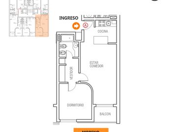 Departamento un dormitorio con balcón- Centro