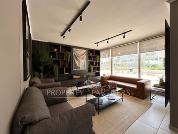 Espectacular departamento con jardín en exclusivo condominio en El Sauce Huechuraba