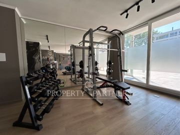 Espectacular departamento con jardín en exclusivo condominio en El Sauce Huechuraba