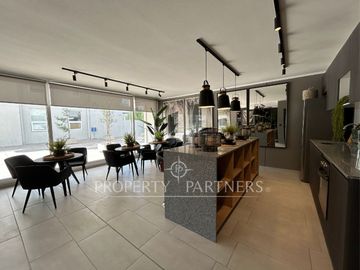 Espectacular departamento con jardín en exclusivo condominio en El Sauce Huechuraba