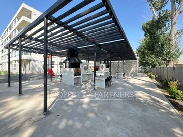 Espectacular departamento con jardín en exclusivo condominio en El Sauce Huechuraba