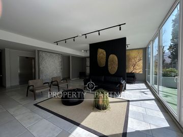 Espectacular departamento con jardín en exclusivo condominio en El Sauce Huechuraba