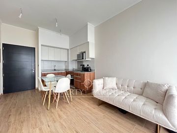 Espectacular departamento con jardín en exclusivo condominio en El Sauce Huechuraba