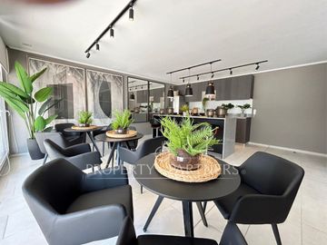 Espectacular departamento con jardín en exclusivo condominio en El Sauce Huechuraba