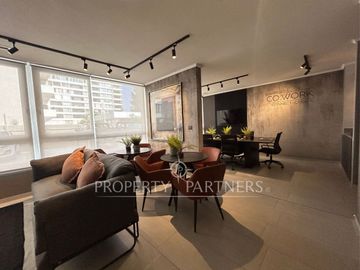 Espectacular departamento con jardín en exclusivo condominio en El Sauce Huechuraba