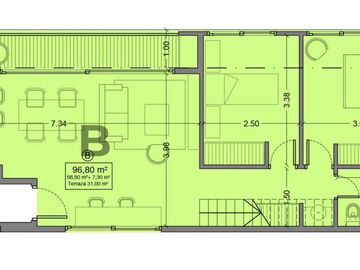 Penthouse tres ambientes a la Venta con terraza privada en el Centro de Wilde