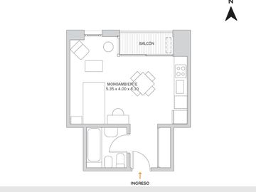 MONOAMBIENTE PREMIUM VENTA SEGURIDAD 24HS PUERTO NORTE ROSARIO